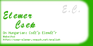 elemer csep business card